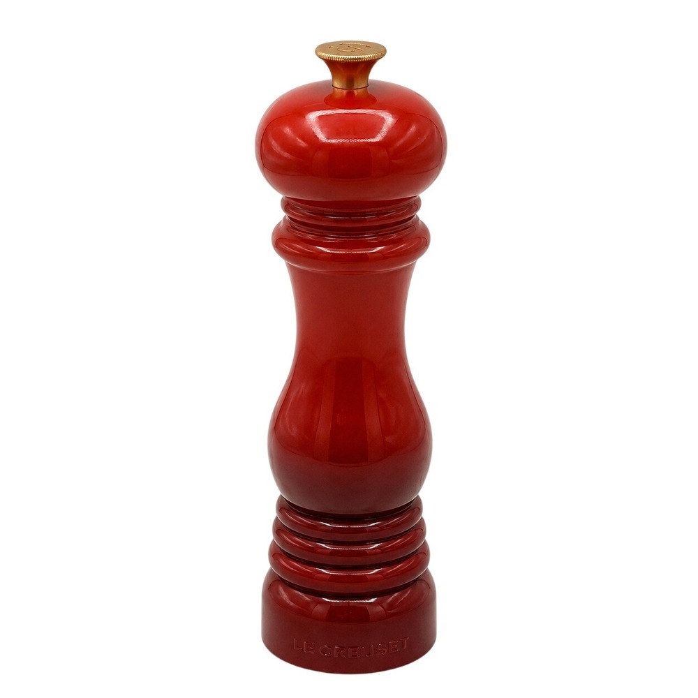 Le Creuset Classic Salt Mill Grinder 8" Cerise Cherry Red Gold S Knob